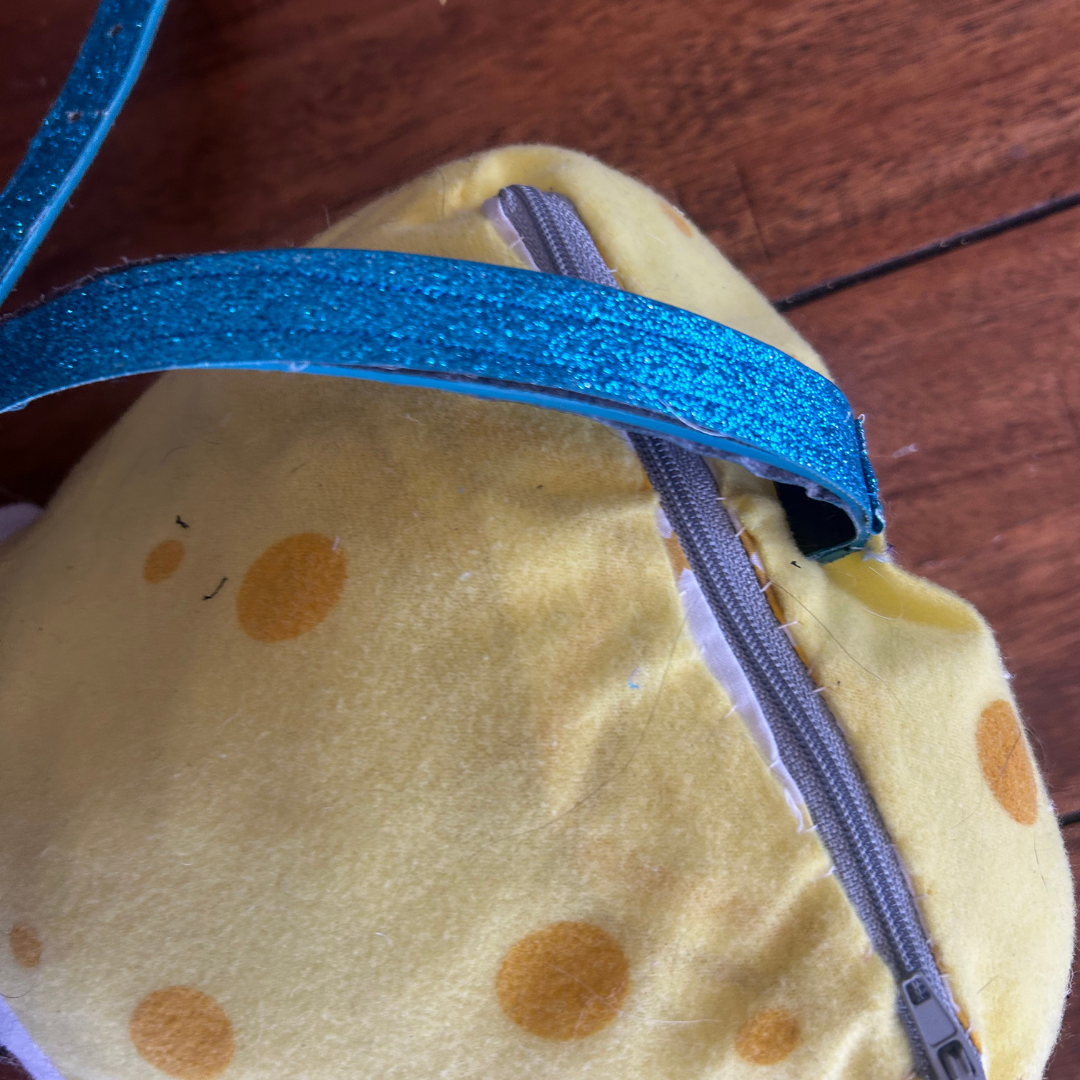 Handmade Spongebob Crossbody Fanny Pack | Upcycled Stuffed Animal + Belt
