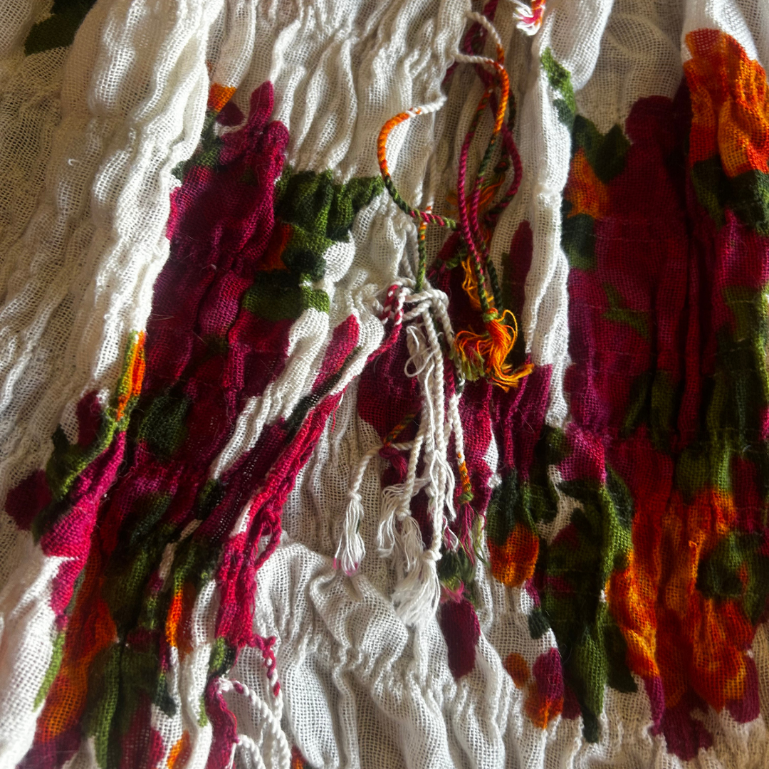 π Reworked Knit + Scarf Skirt β Upcycled Sweater Bottom & Textured Fringe Fabric | One-of-a-Kind | Handmade in Arizona