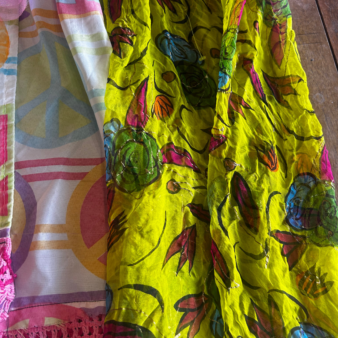 π Funky Iridescent Patchwork Dress β Reworked Pink Blazer + Upcycled Fabrics | One-of-a-Kind | Handmade in Arizona