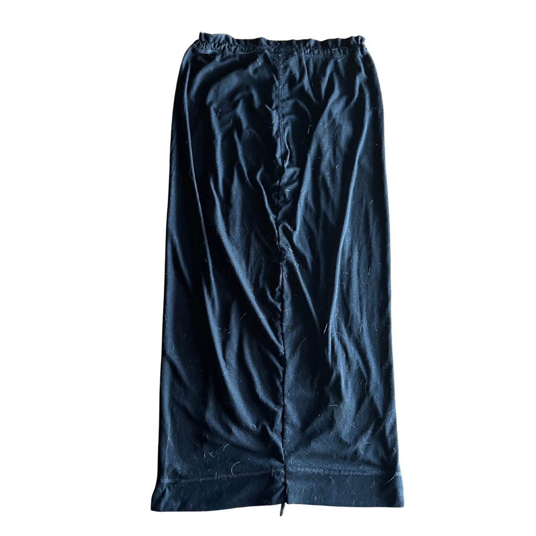 Upcycled Skeleton Maxi Skirt – Handmade from Sheer Joggers | One-of-a-Kind | Reworked in Arizona 🦴 Spooky, Sheer & Sustainable – Only 1 Available