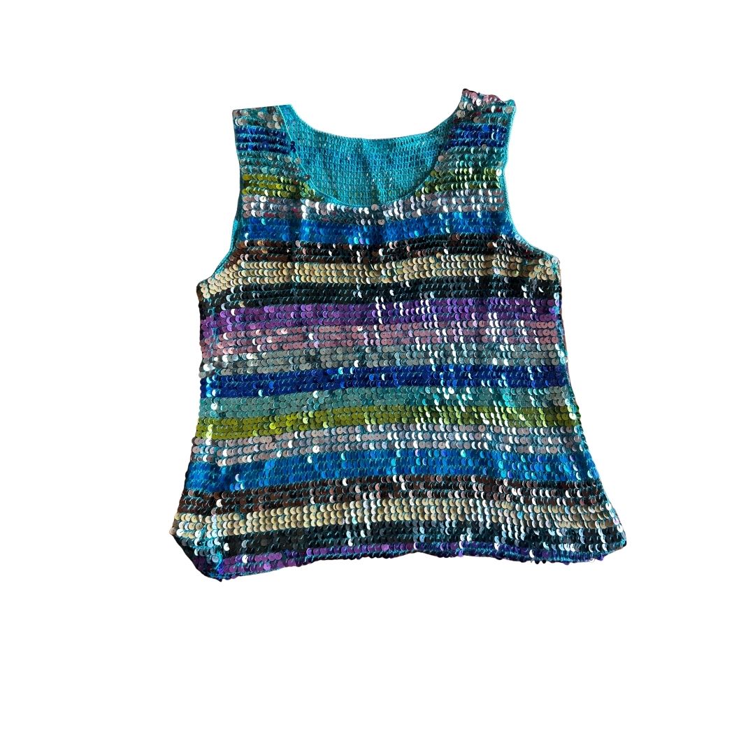 Upcycled Sequin Bag – Made from a Tank Top | One-of-a-Kind | Handmade in Arizona