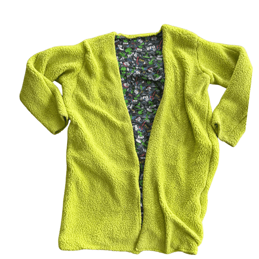 Alien - Lined Fleece Coat β Handmade & Upcycled - The Modern Alien