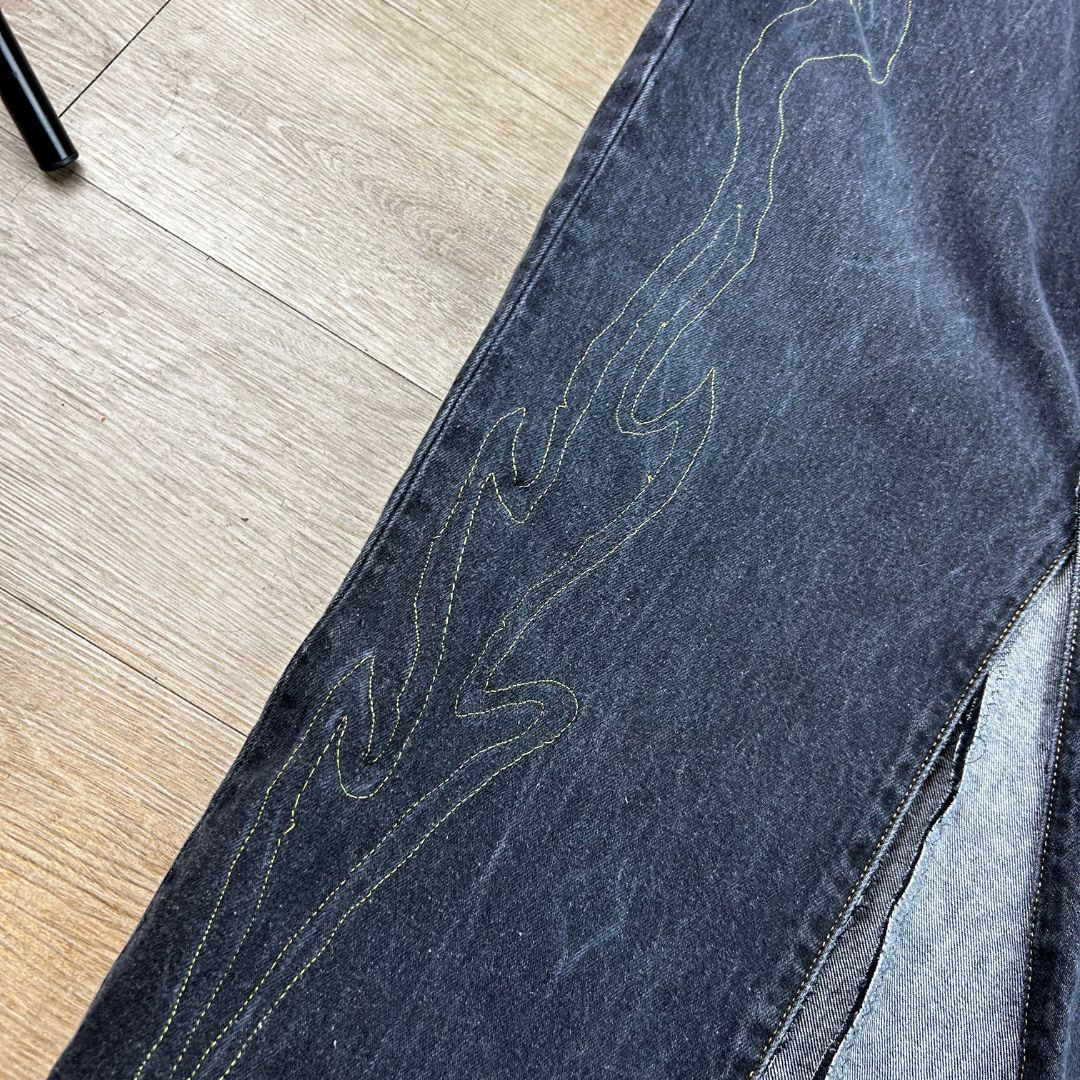 Black Denim Maxi Skirt – Handmade & Upcycled - The Modern Alien