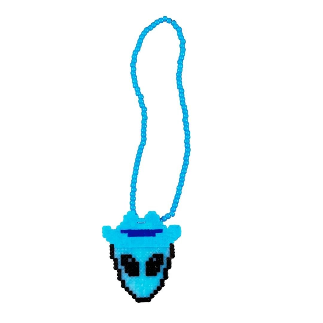 Blue Alien Cowboy Necklace – Handmade & Yeehaw From Another Planet - The Modern Alien