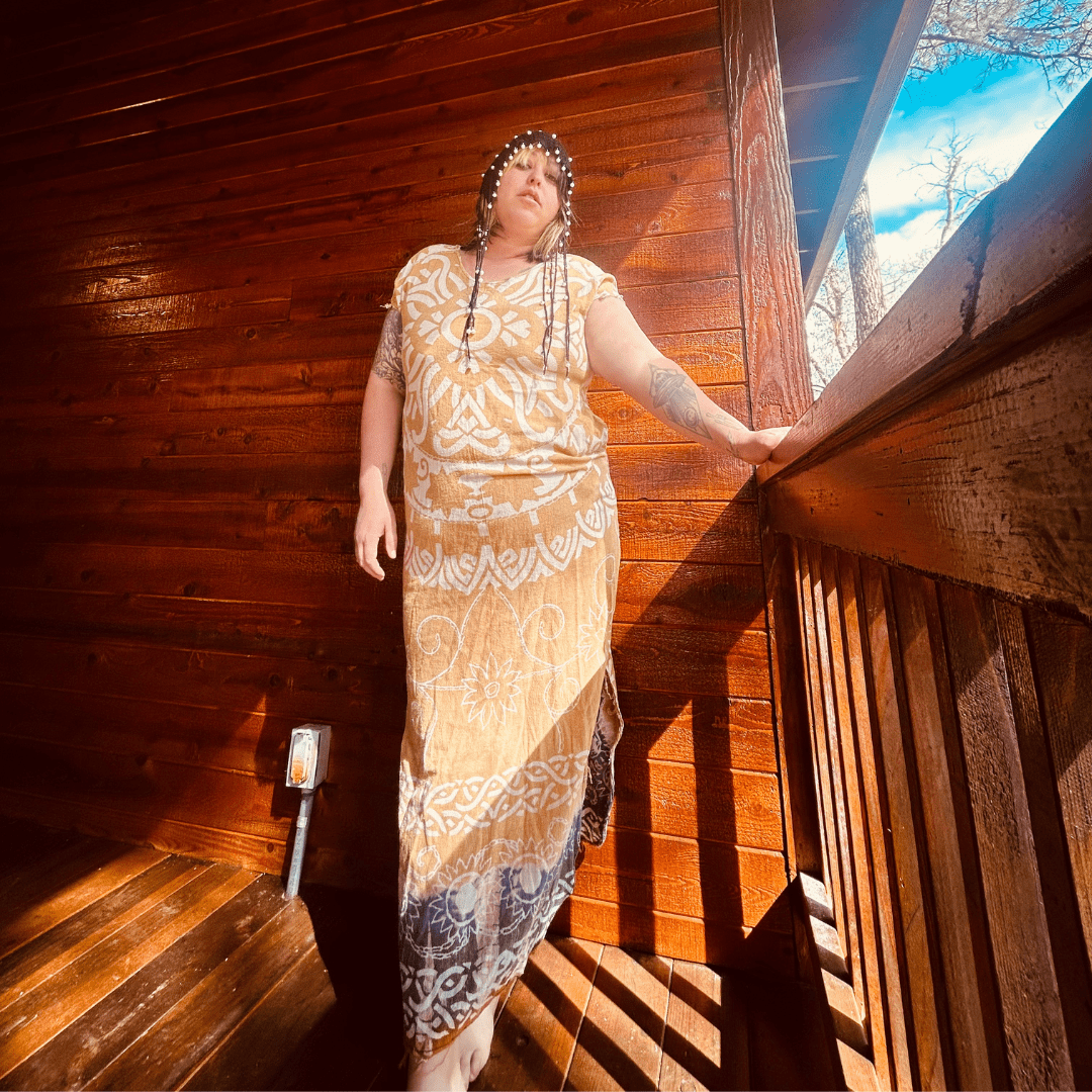 Boho Sunburst Dress – Handmade & Upcycled - The Modern Alien