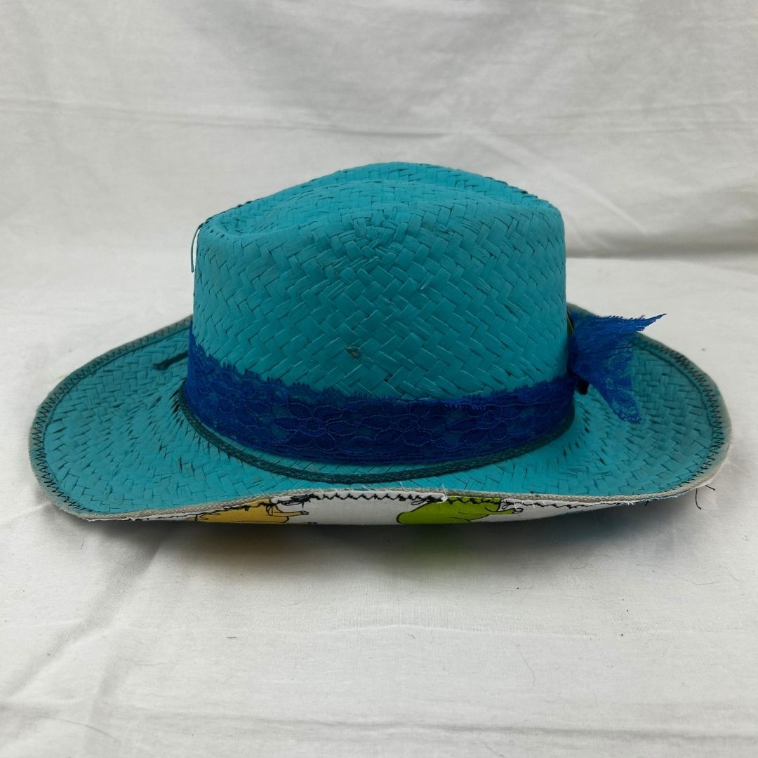 Colorful Upcycled Straw Hat – Playful & Eco - Friendly - The Modern Alien