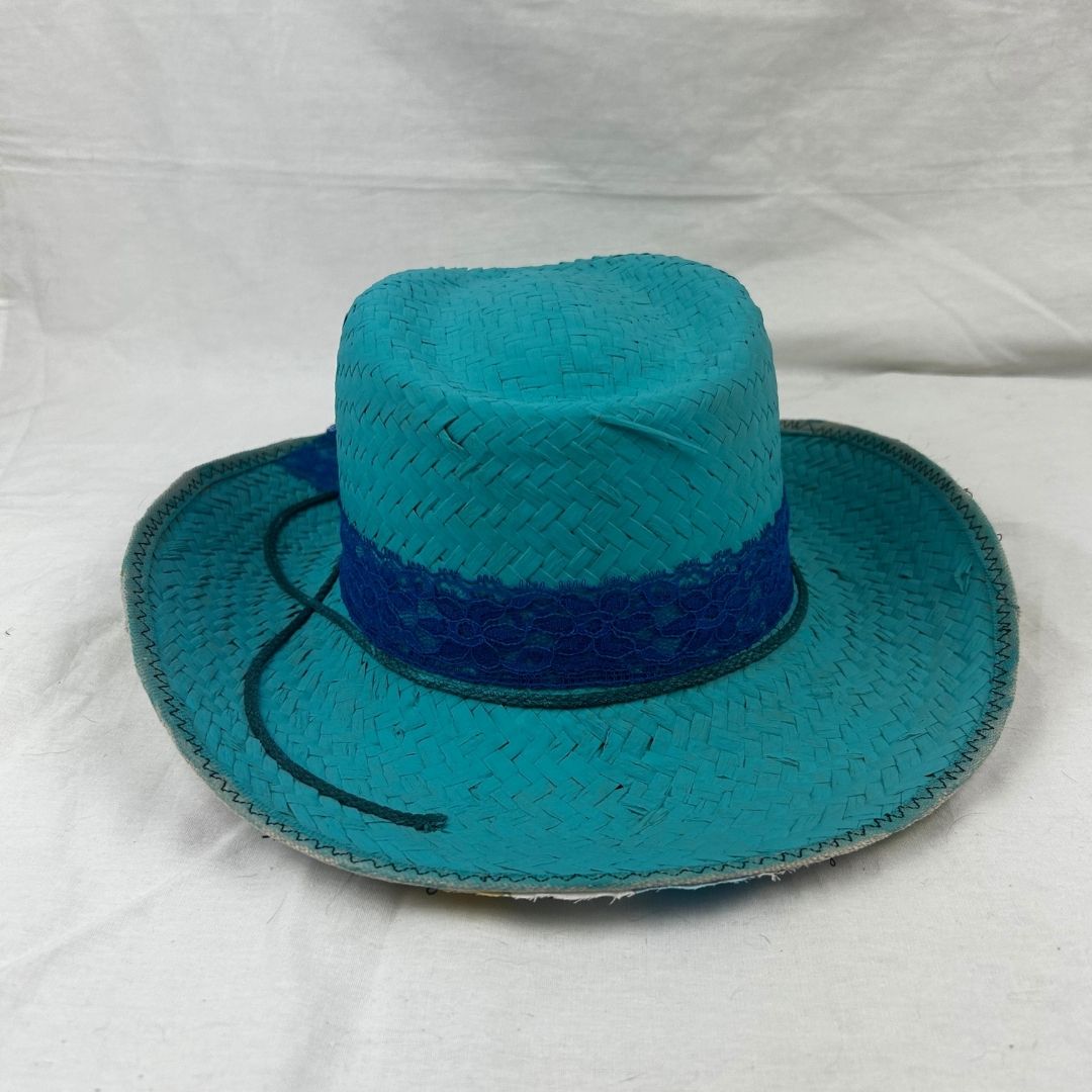 Colorful Upcycled Straw Hat – Playful & Eco - Friendly - The Modern Alien