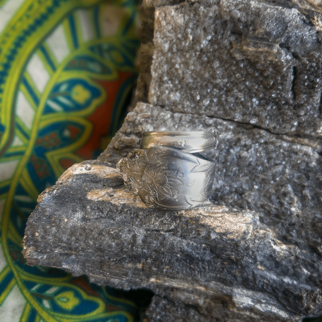 Floral Spoon Ring – Handmade from Upcycled Silverware - The Modern Alien