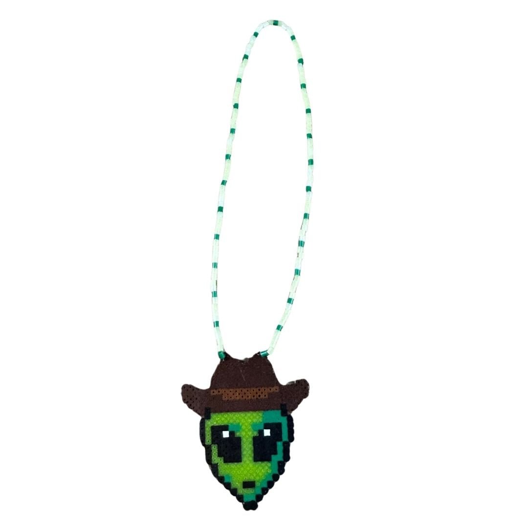 Green Alien Cowboy Necklace - The Modern Alien