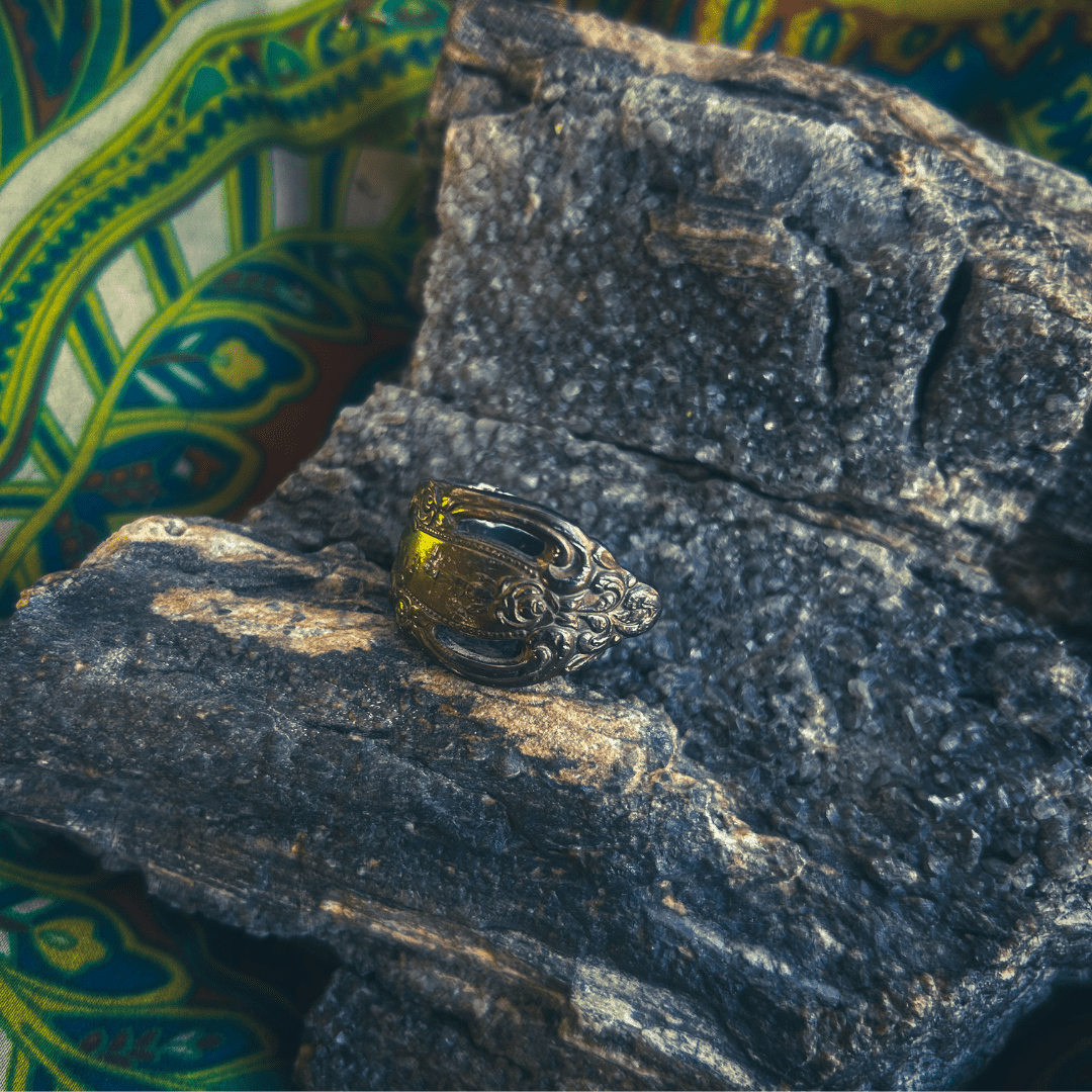Oxidized Spoon Ring – Handmade from Vintage Silverware - The Modern Alien