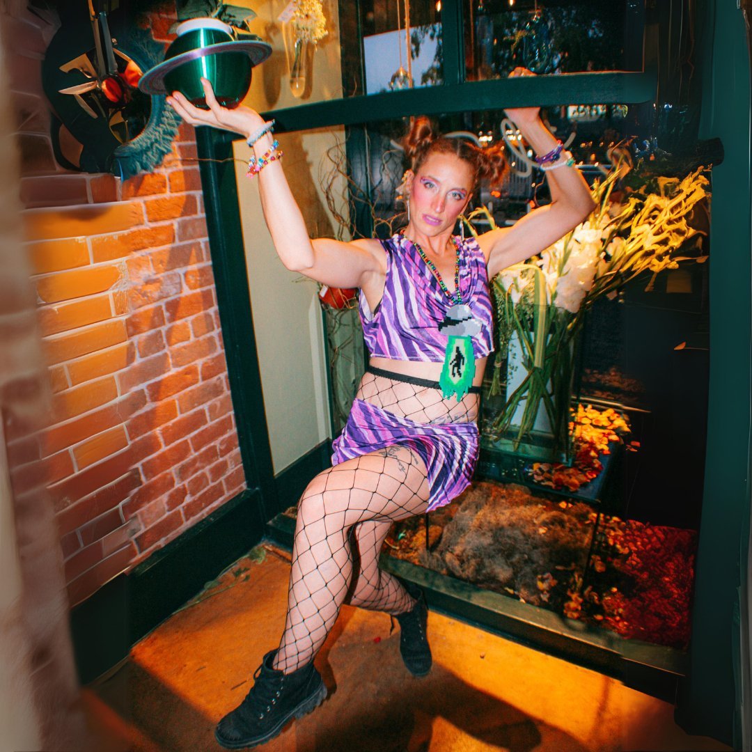 Purple Haze Mini Skirt Set – Handmade & Upcycled - The Modern Alien