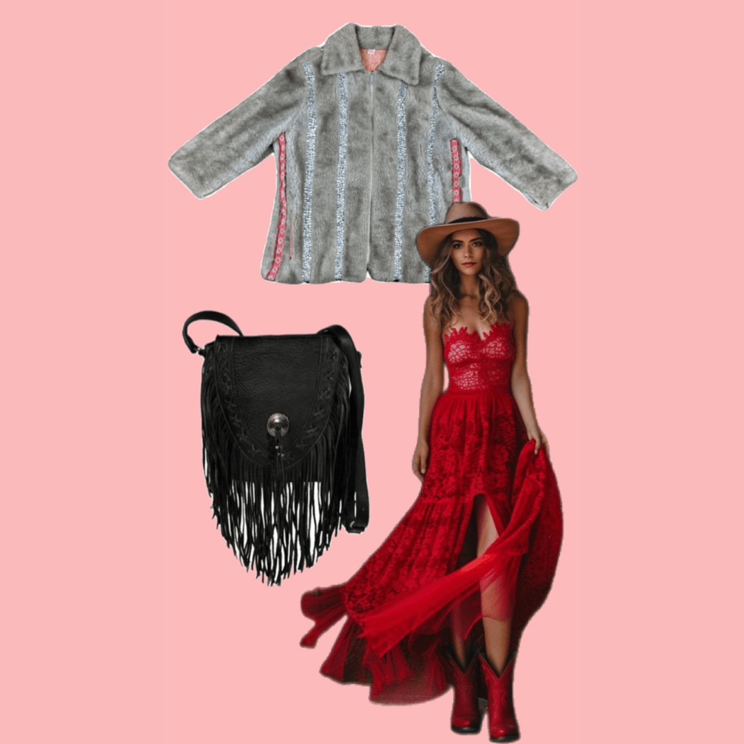 Reworked Bejeweled Fur Jacket – Vintage Meets Futuristic Glam - The Modern Alien