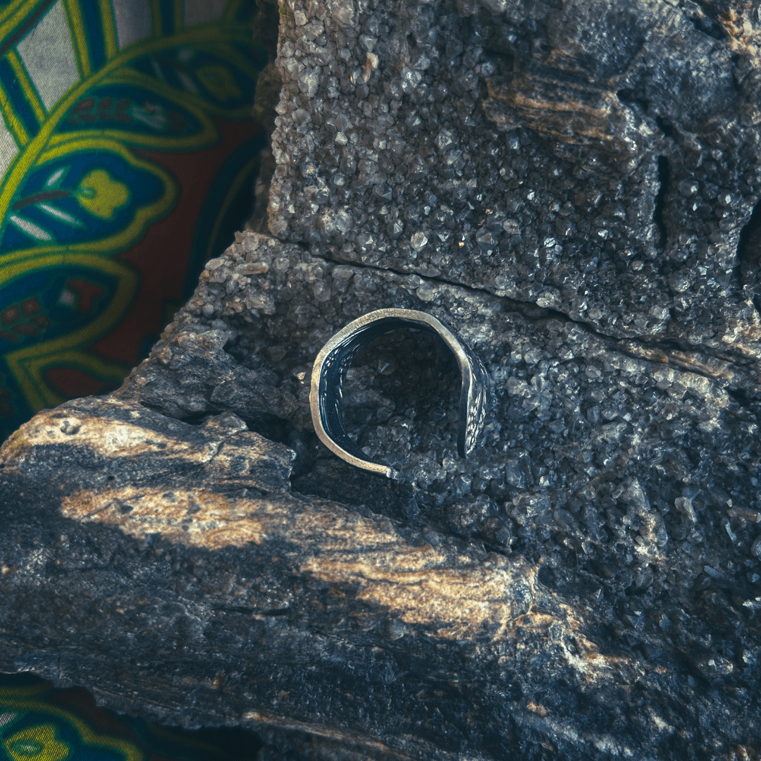 Vintage Floral Spoon Ring – Handmade from Upcycled Silverware - The Modern Alien