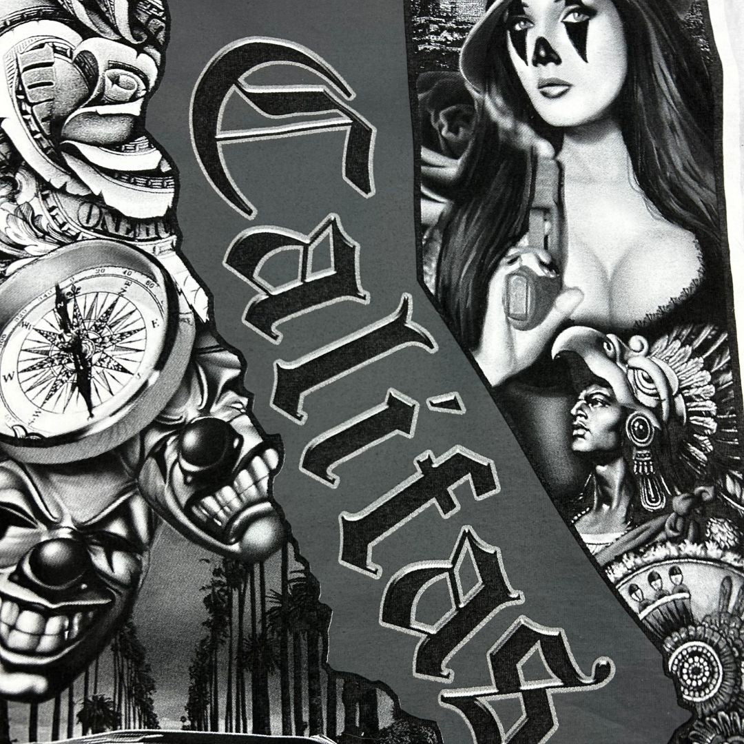 WHite and Black Cali T - Shirt Bodysuit - The Modern Alien