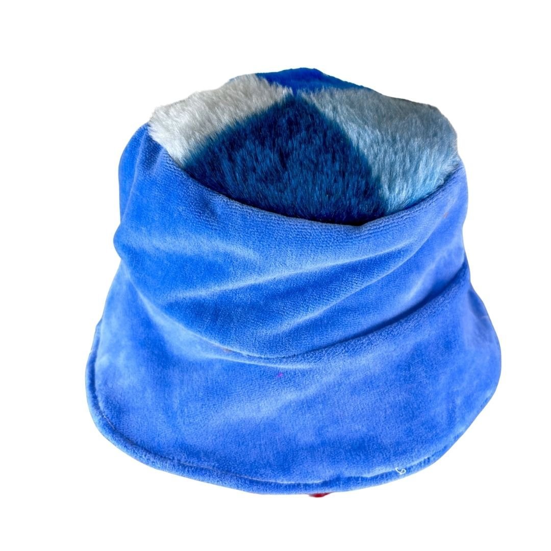 Blue Fur Reversible Bucket Hat – Handmade & One - of - a - Kind - The Modern Alien