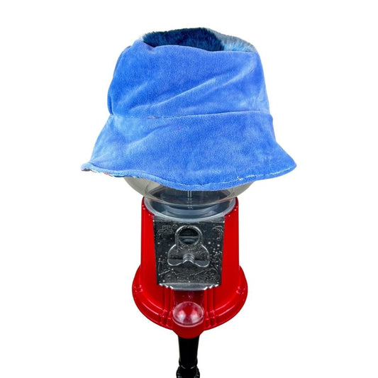 Blue Fur Reversible Bucket Hat β Handmade & One - of - a - Kind - The Modern Alien