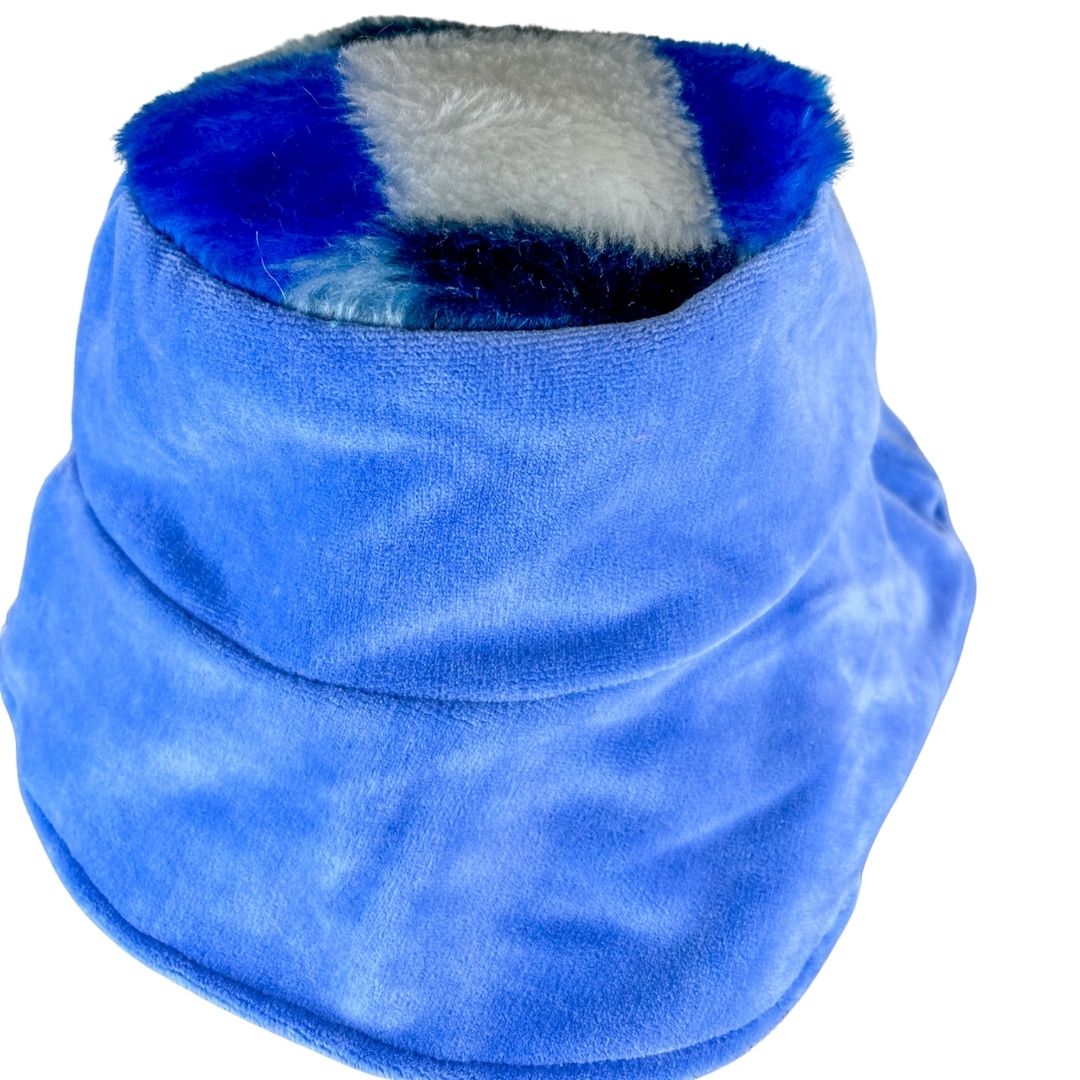 Blue Fur Reversible Bucket Hat – Handmade & One - of - a - Kind - The Modern Alien