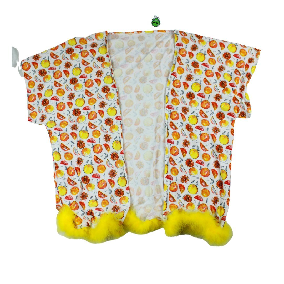 Citrus Bliss Kimono – Handmade & Upcycled - The Modern Alien