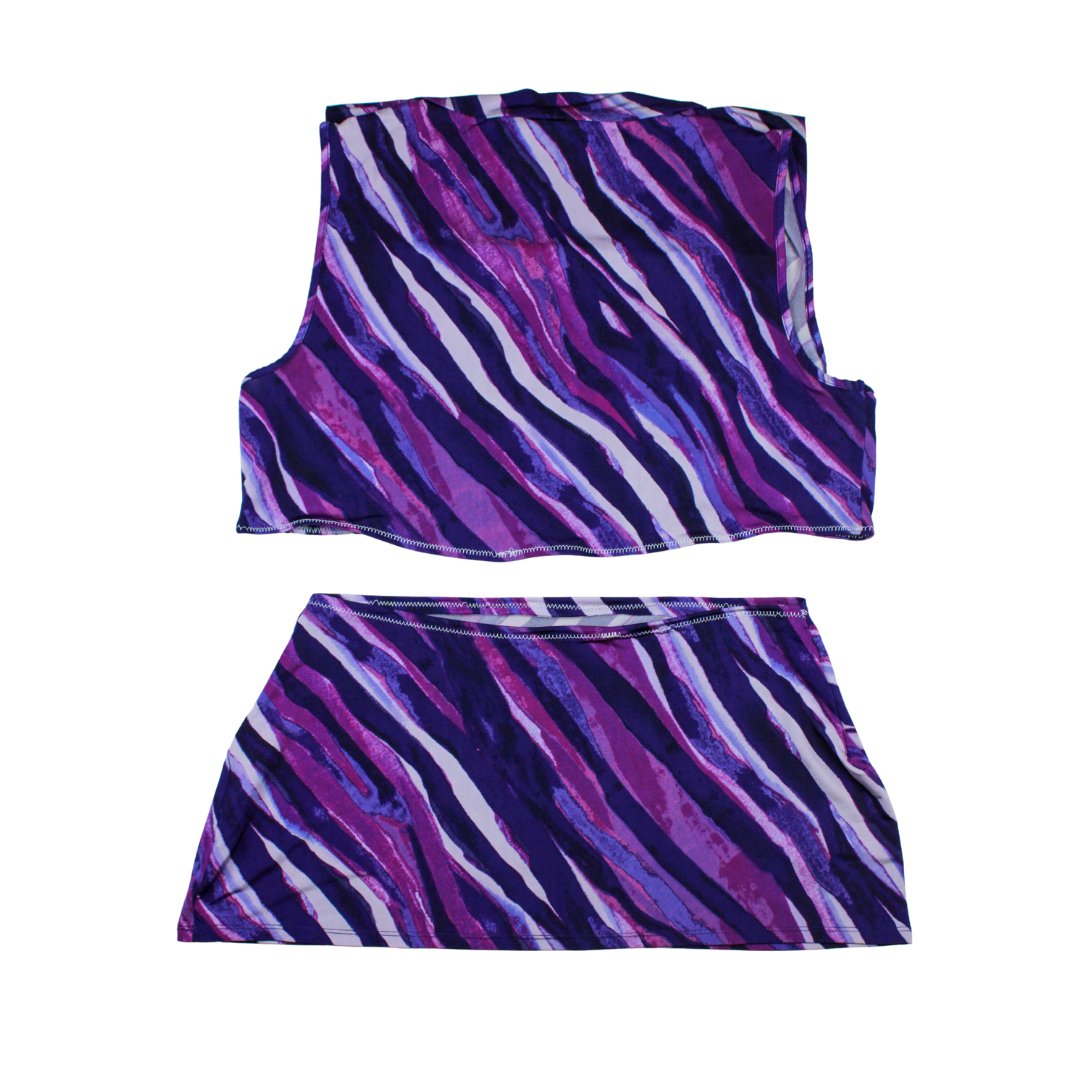 Purple Haze Mini Skirt Set – Handmade & Upcycled - The Modern Alien