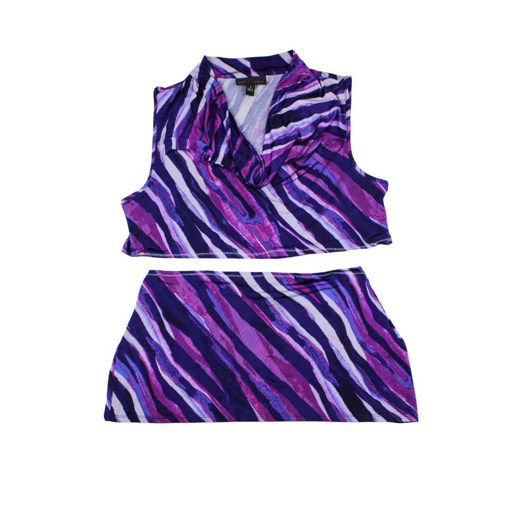 Purple Haze Mini Skirt Set – Handmade & Upcycled - The Modern Alien