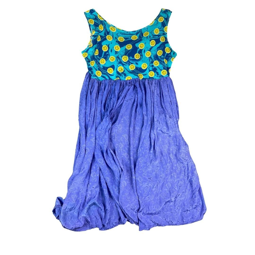 Smiley Patchwork Dress – Handmade & Upcycled - The Modern Alien