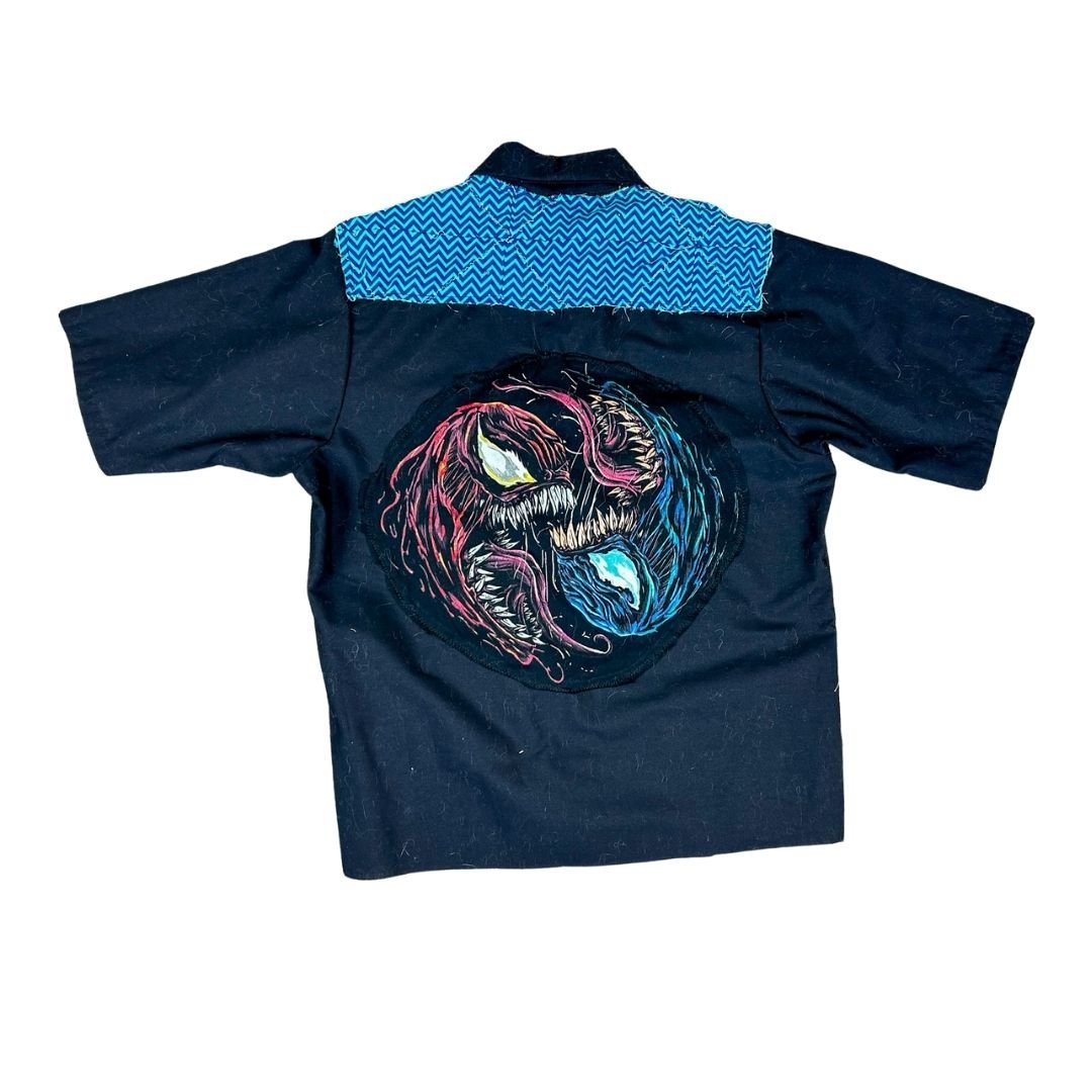 Venom & Carnage Reworked Button - Up – Handmade & Upcycled - The Modern Alien