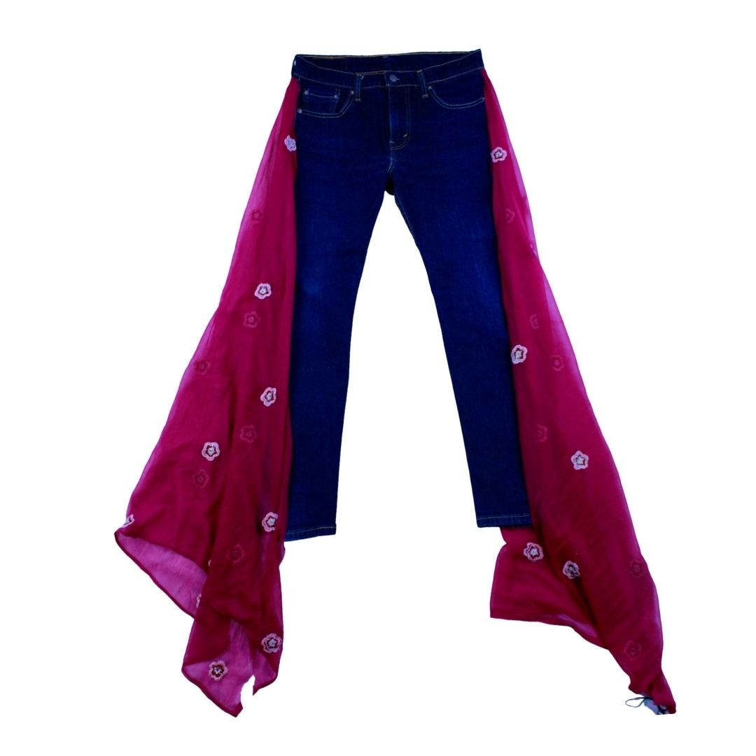 Wide Leg Denim and Sheer Pants - The Modern Alien