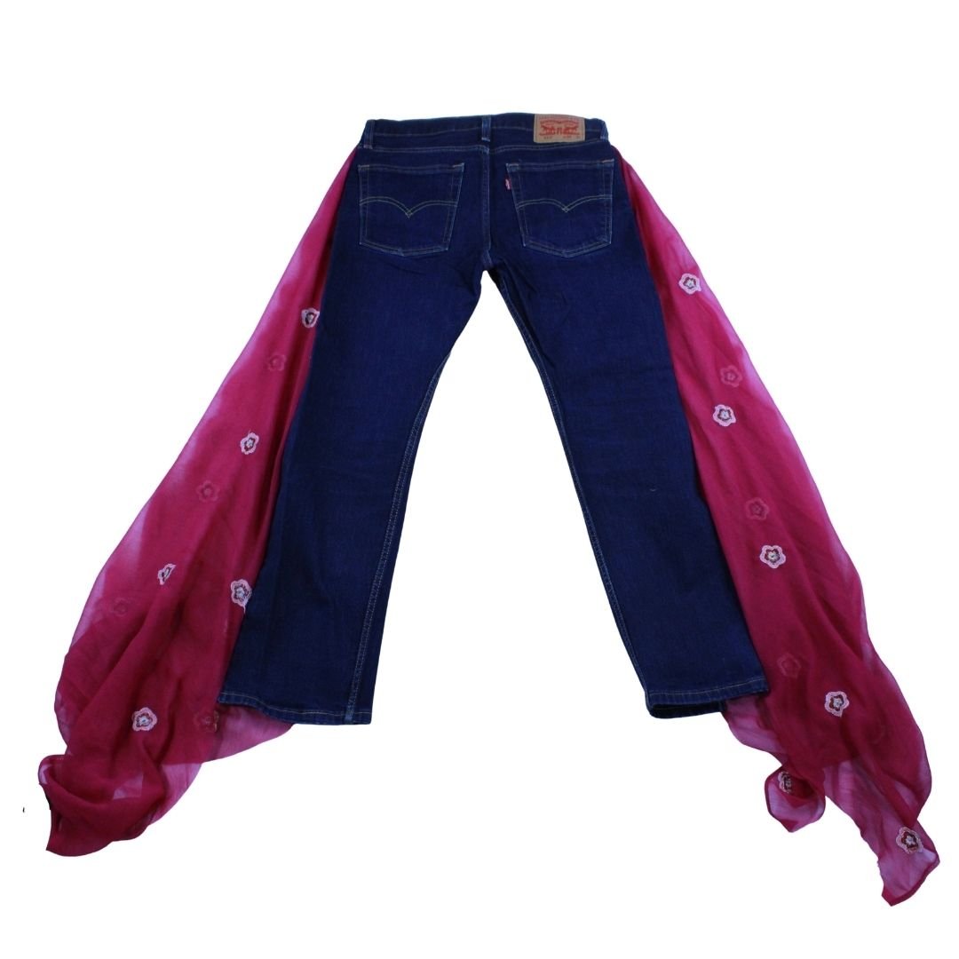 Wide Leg Denim and Sheer Pants - The Modern Alien