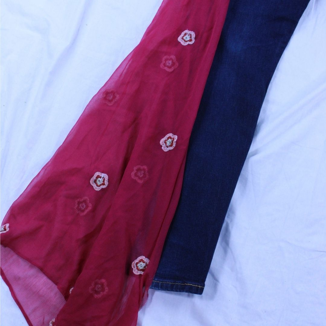 Wide Leg Denim and Sheer Pants - The Modern Alien