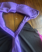 Mistress of Mischief Upcycled Maleficent Set close-up of the purple collar detailing on the costume.