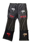 Stay Weird Upcycled Patchwork Flare Pants | One of One