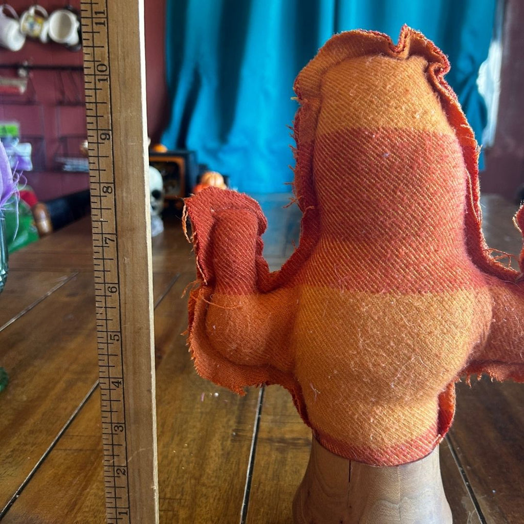 Handmade Upcycled Fabric Cactus with Wooden Pot | Sustainable Desert Decor | One-of-a-Kind