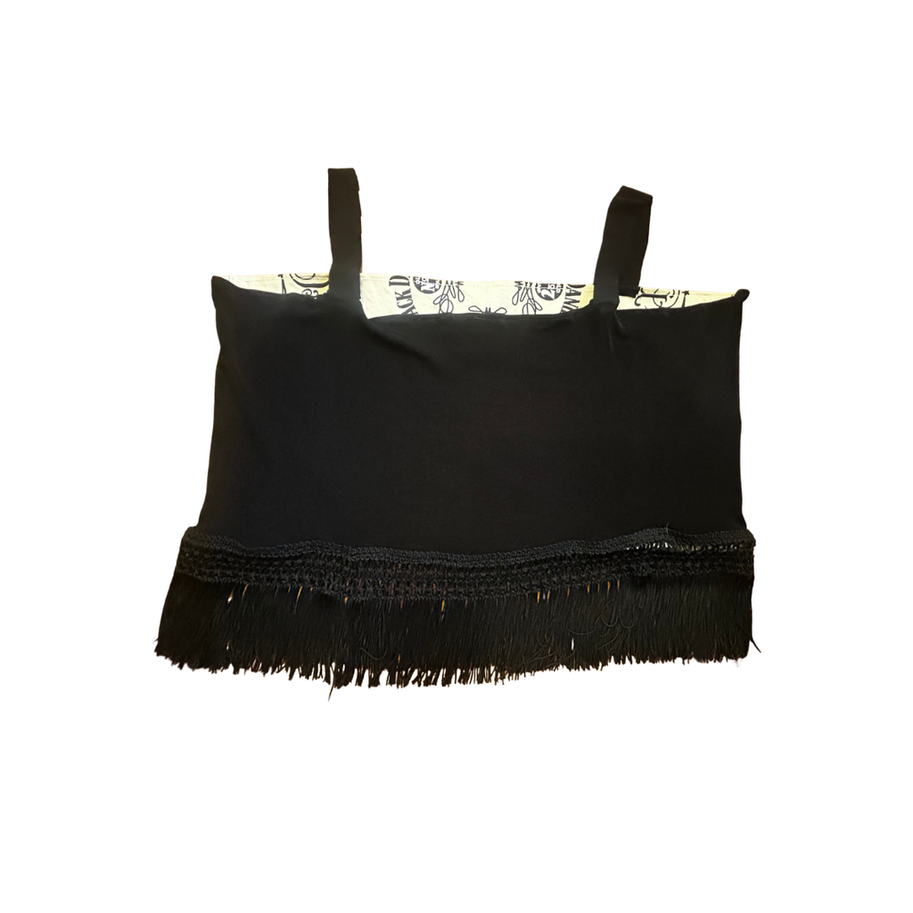Whiskey Rebel Fringe Crop Top – One of a Kind Upcycled Statement Piece