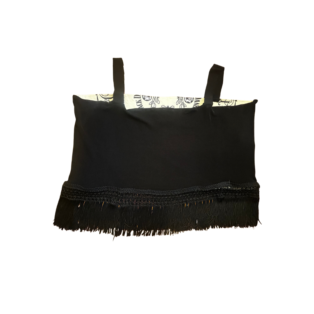 Whiskey Rebel Fringe Crop Top – One of a Kind Upcycled Statement Piece
