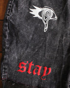 Stay Weird Upcycled Patchwork Flare Pants | One of One