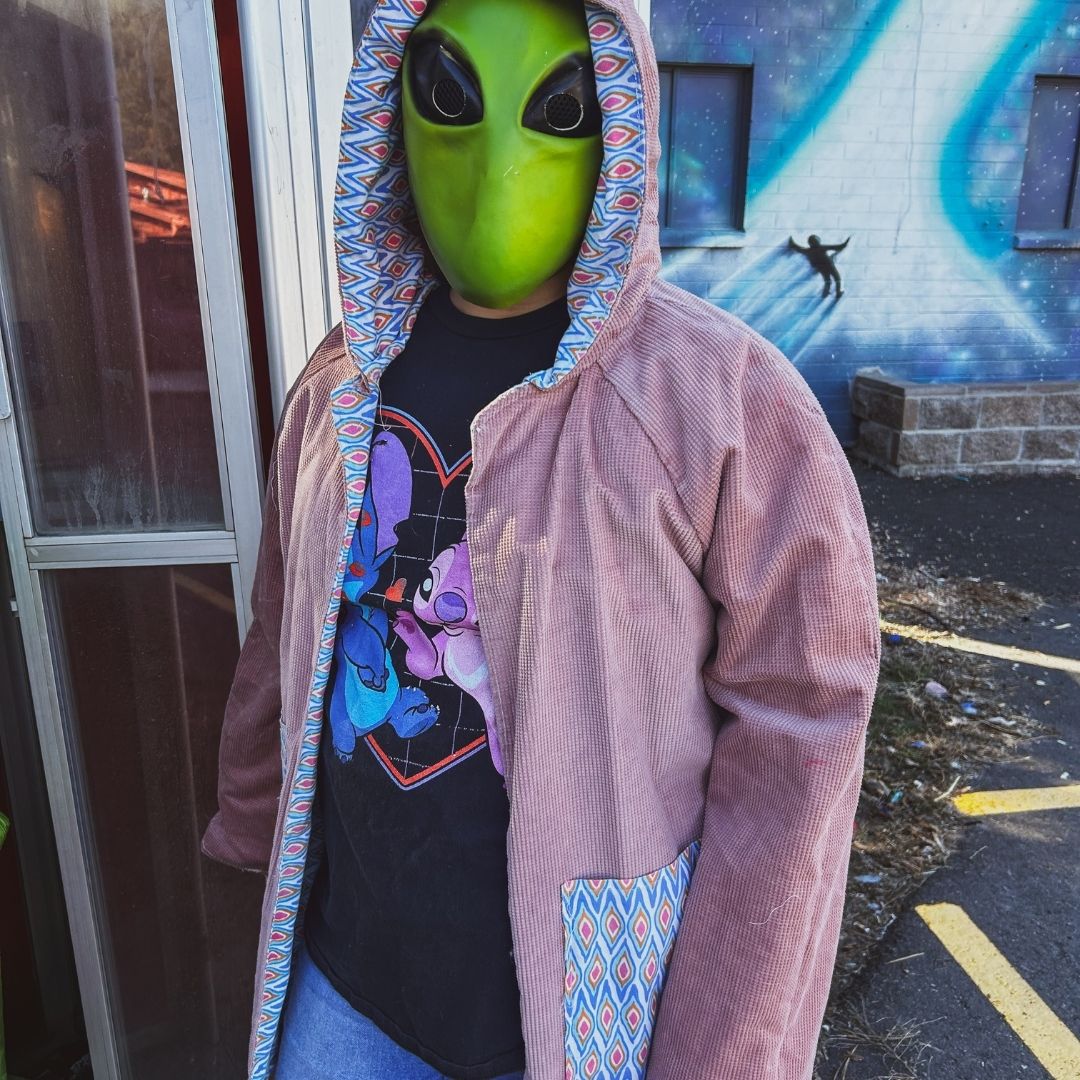 Corduroy Patchwork Jacket – Handmade & Upcycled