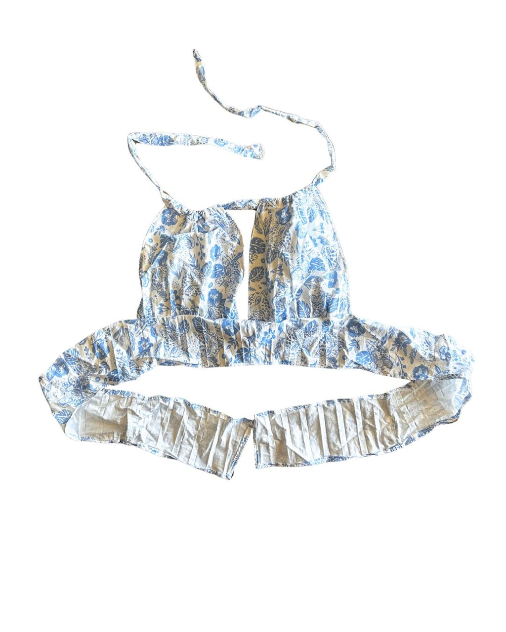 Blue Meadow Remix Set – One-of-a-Kind Handmade Skirt & Halter Top Set