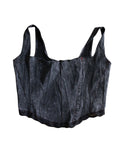 Denim After Dark Upcycled Lace-Up Corset Top | One of One