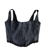 Denim After Dark Upcycled Lace-Up Corset Top | One of One