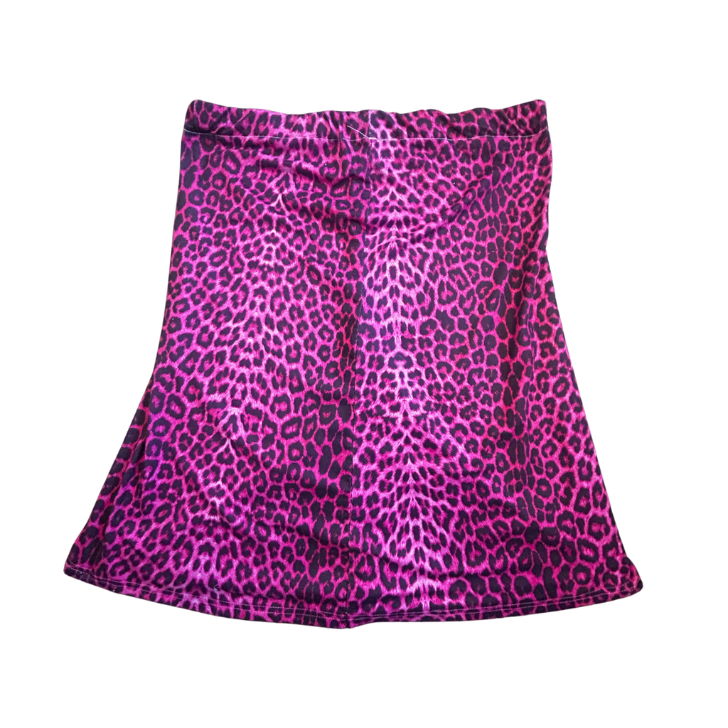 Electric Handmade Leopard Mini Skirt – One of a Kind Upcycled Statement Piece