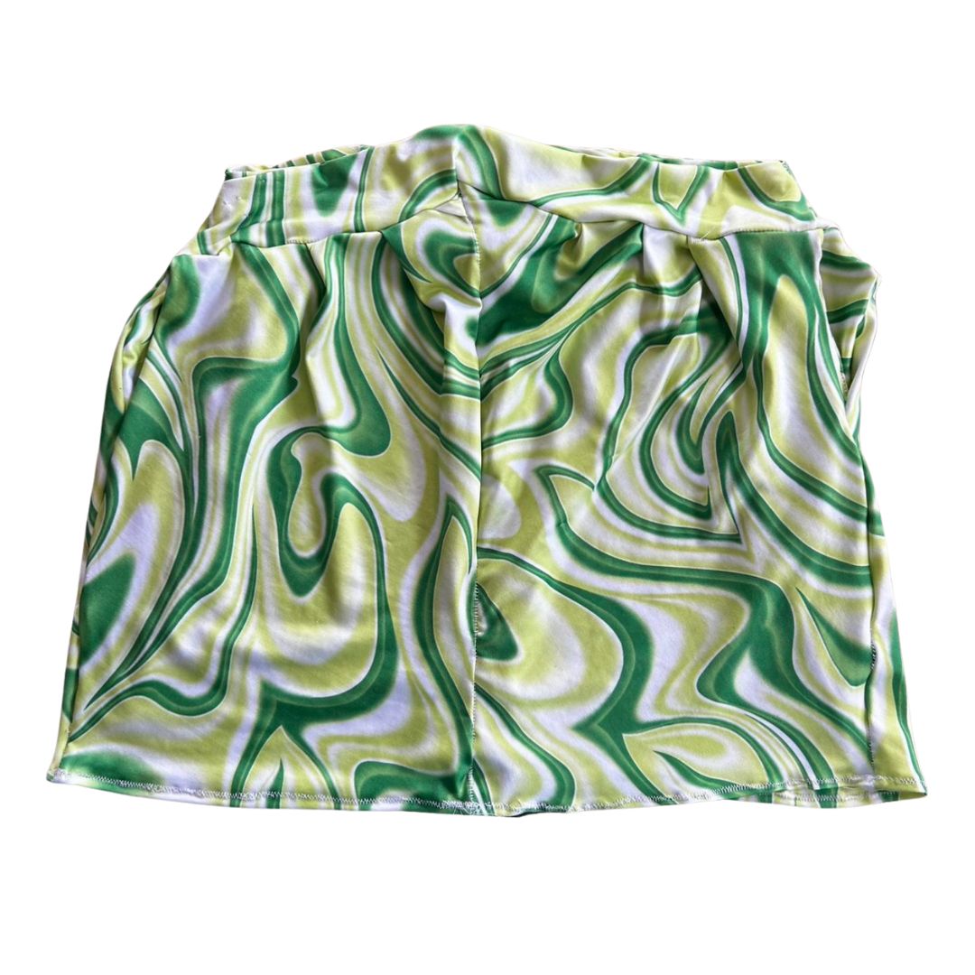 Groovy Swirl Mini Skirt — Handmade with Pockets (!!)