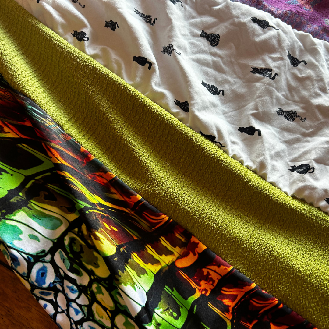Upcycled Hoodie Dress – The Modern Alien Logo + Patchwork Skirt | One-of-a-Kind | Handmade in Arizona