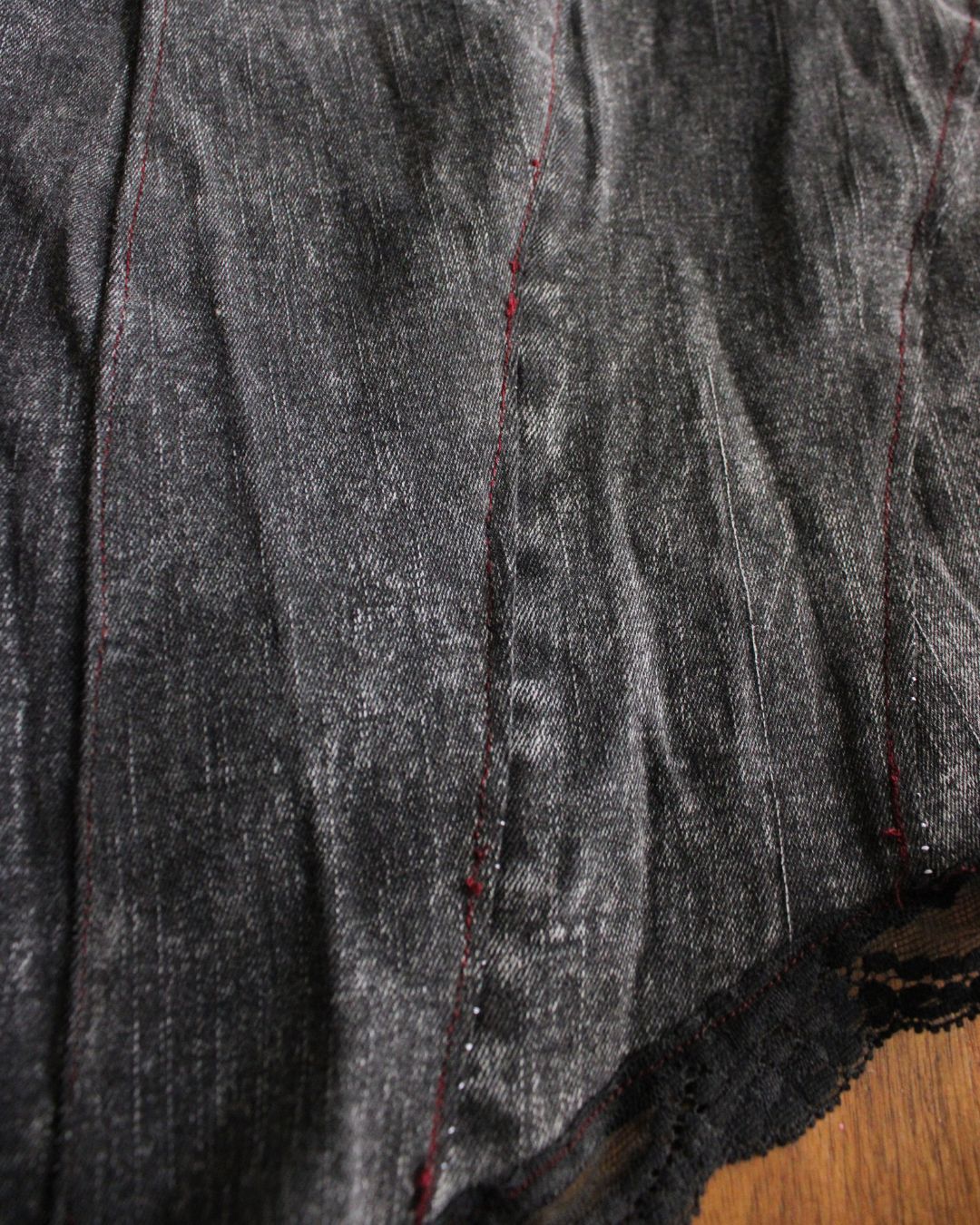 Denim After Dark Upcycled Lace-Up Corset Top | One of One