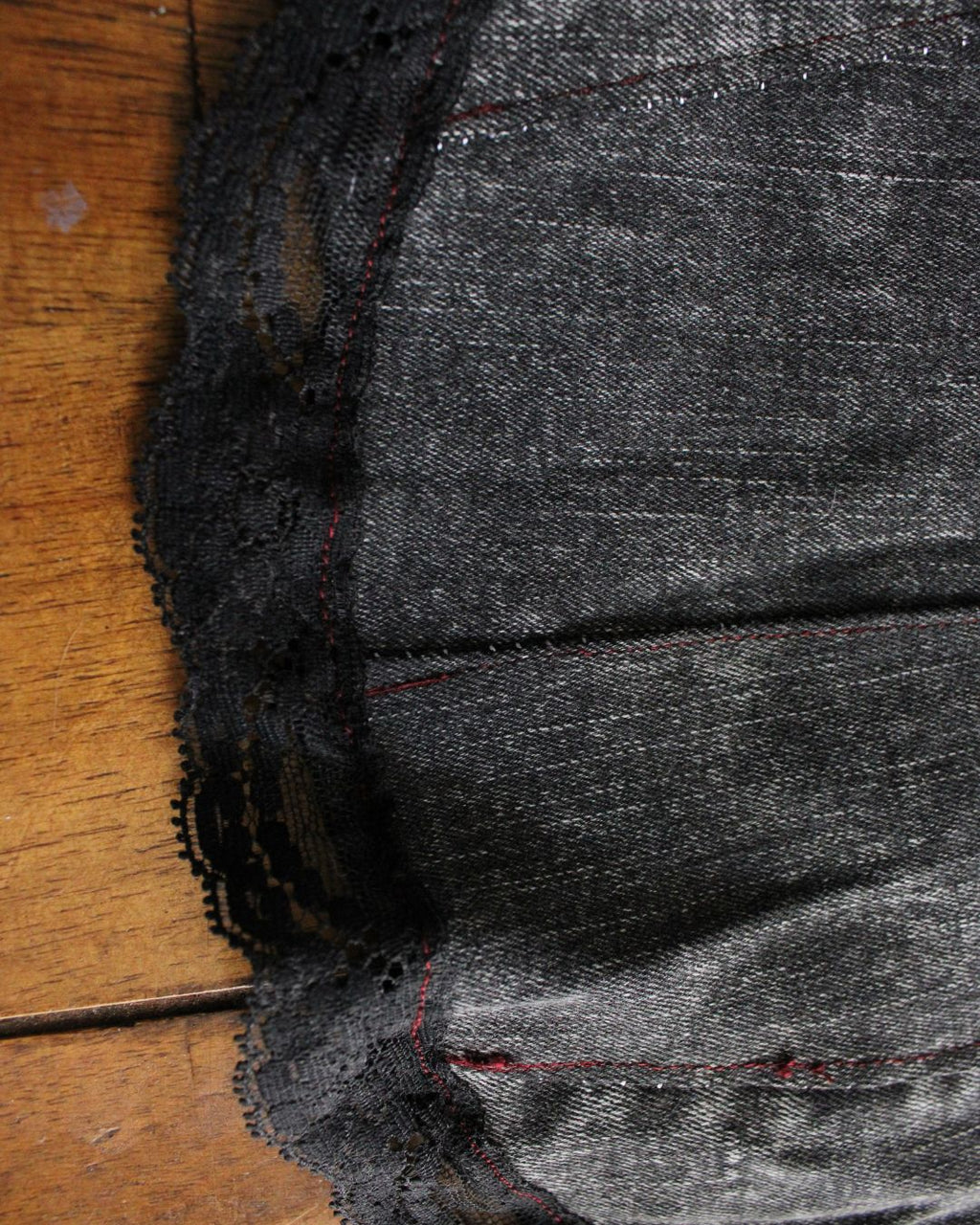 Denim After Dark Upcycled Lace-Up Corset Top | One of One