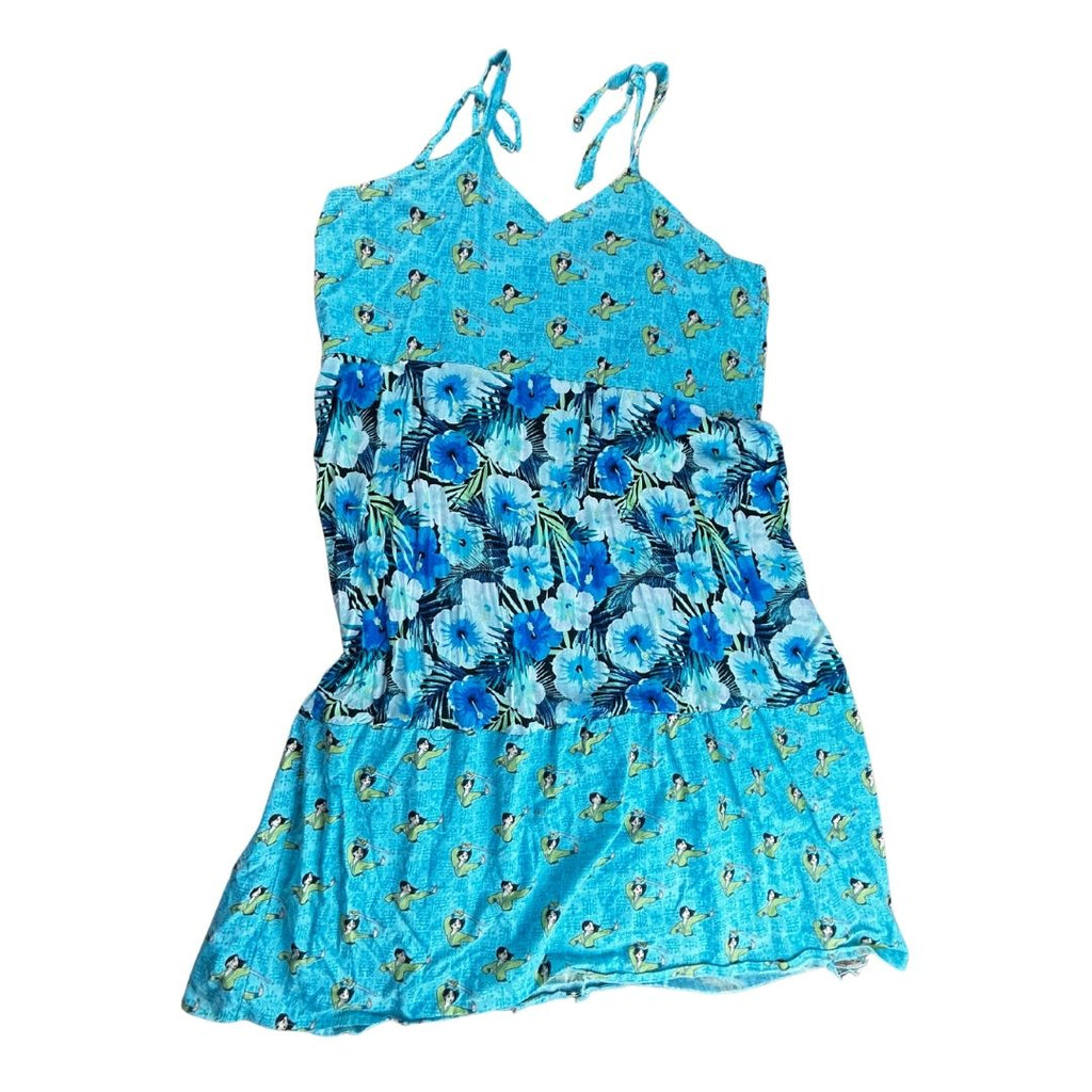 Handmade Tropical Patchwork Dress – One-of-a-Kind + Upcycled