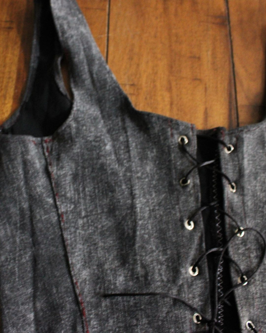 Denim After Dark Upcycled Lace-Up Corset Top | One of One