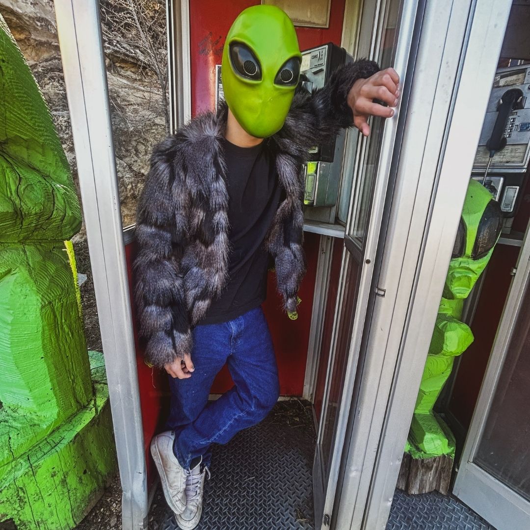 The Exorcist Faux Fur Jacket — Upcycled Horror Couture