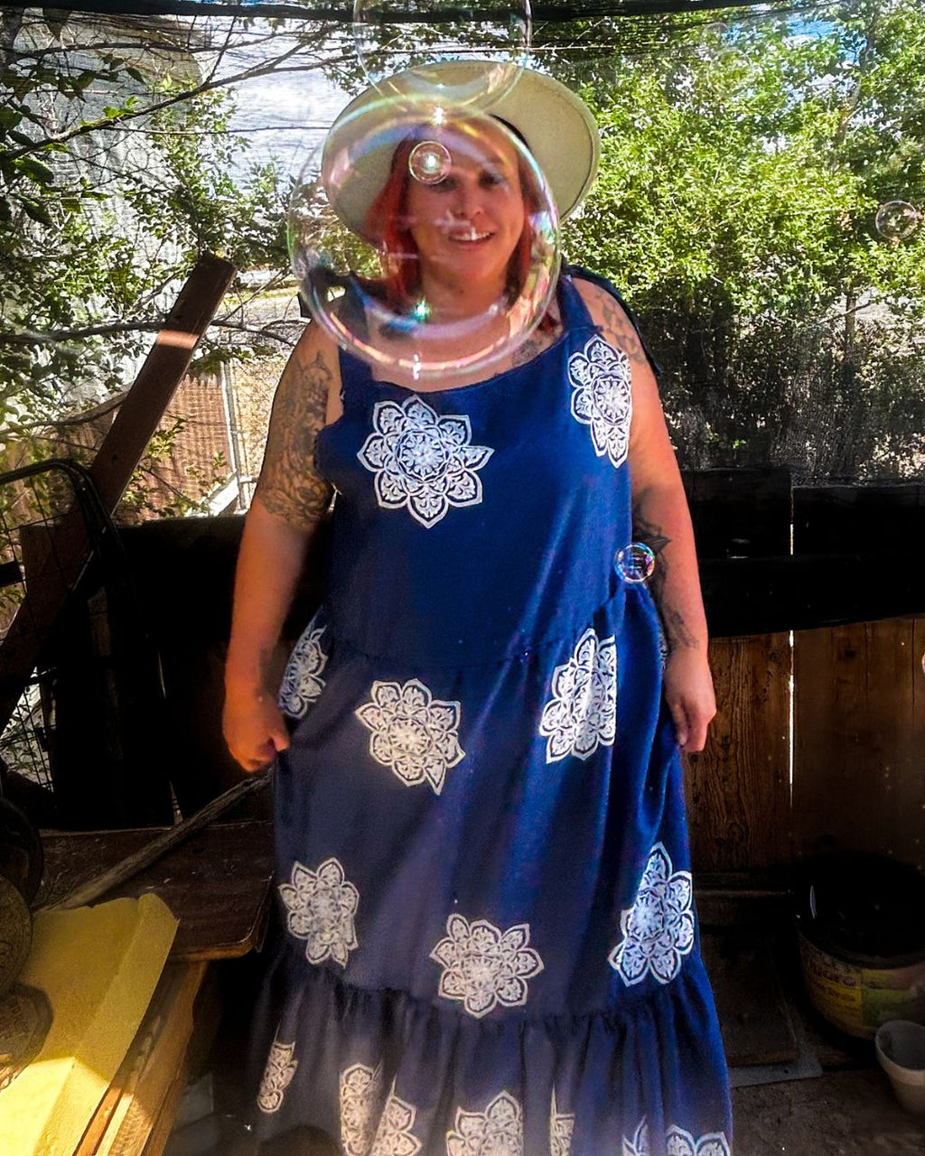 Upcycled Curtain Sundress — Cottagecore Comfort Meets Funky Handmade Charm