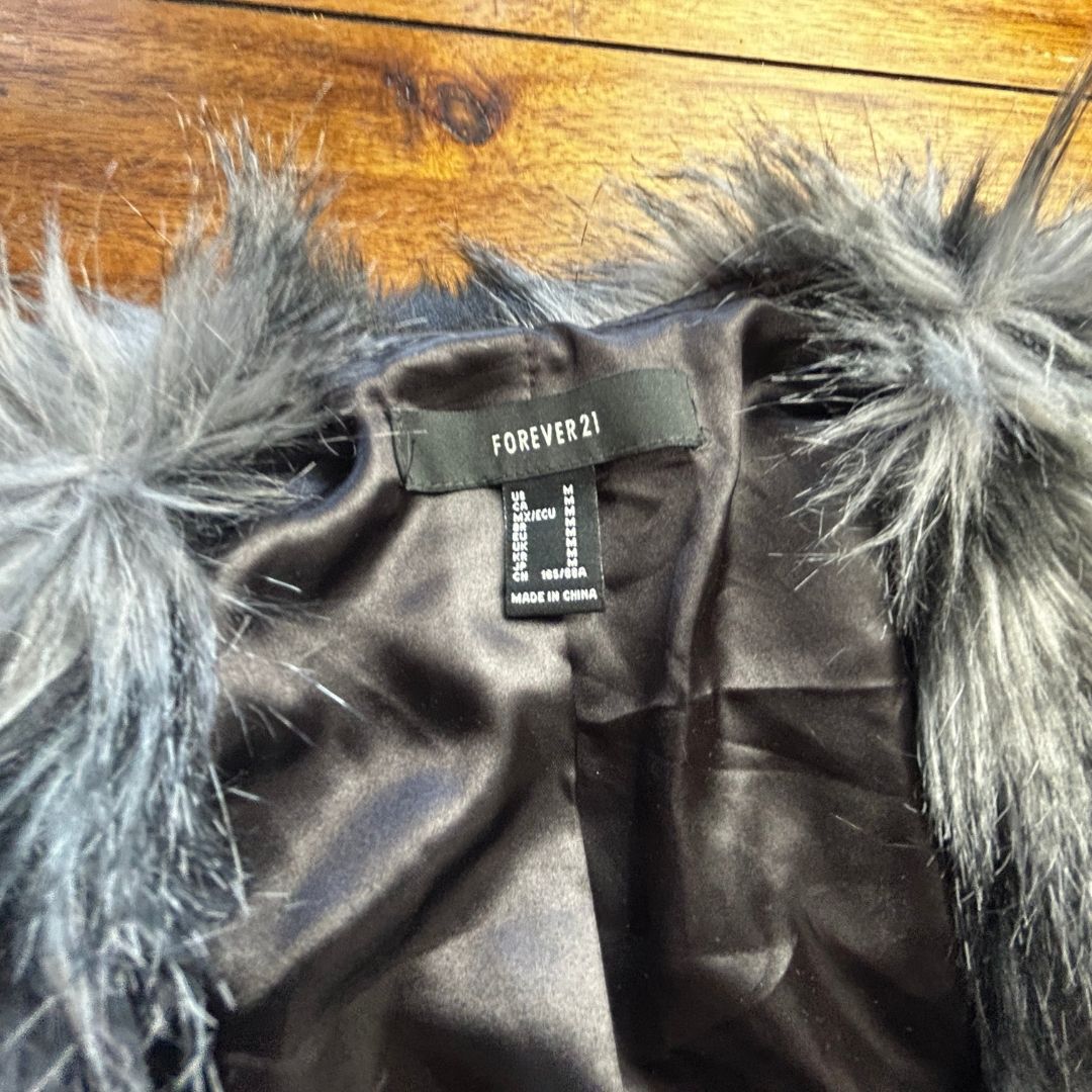 The Exorcist Faux Fur Jacket — Upcycled Horror Couture