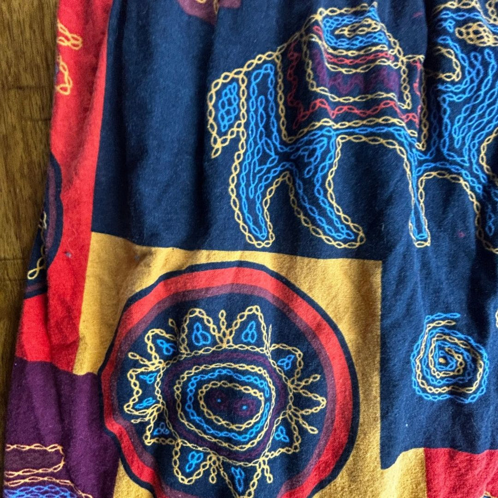 Upcycled Boho Patchwork Jumpsuit — Once a Dress, Now a Statement Piece